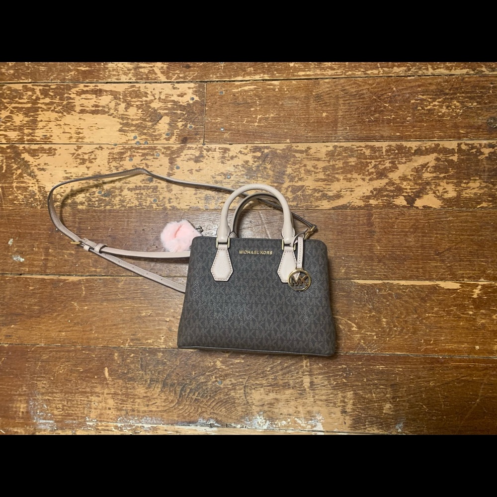 Micheal Kors Camille Small Pebbled Leather Satchel